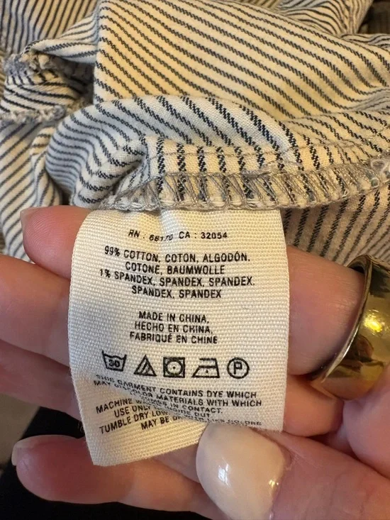 Women’s Anthropologie Pilcro & Letterpress Railroad Denim Striped Skirt size 25 - Picture 9 of 9